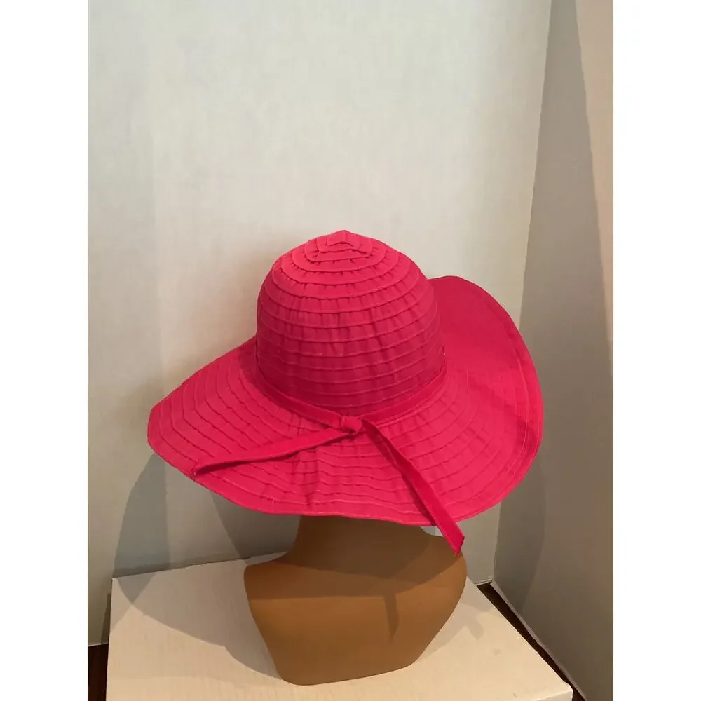 Panama. Jack - Pink Ribbon, Packable Sun Hat - One Size